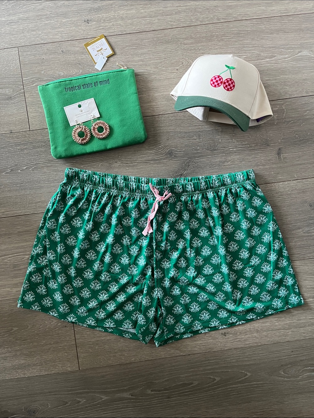 NWT The Royal Standard Womens Green Printed Pajama Short Tropical Bundle Size 2X